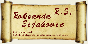 Roksanda Šijaković vizit kartica